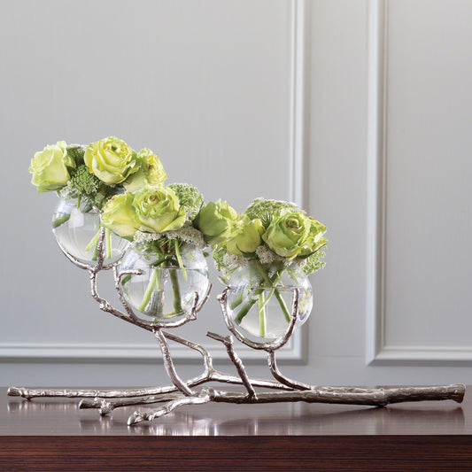 Twig 3 Vase Holder - Nickel