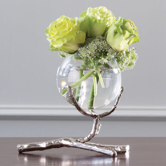 Twig Vase Holder - Nickel