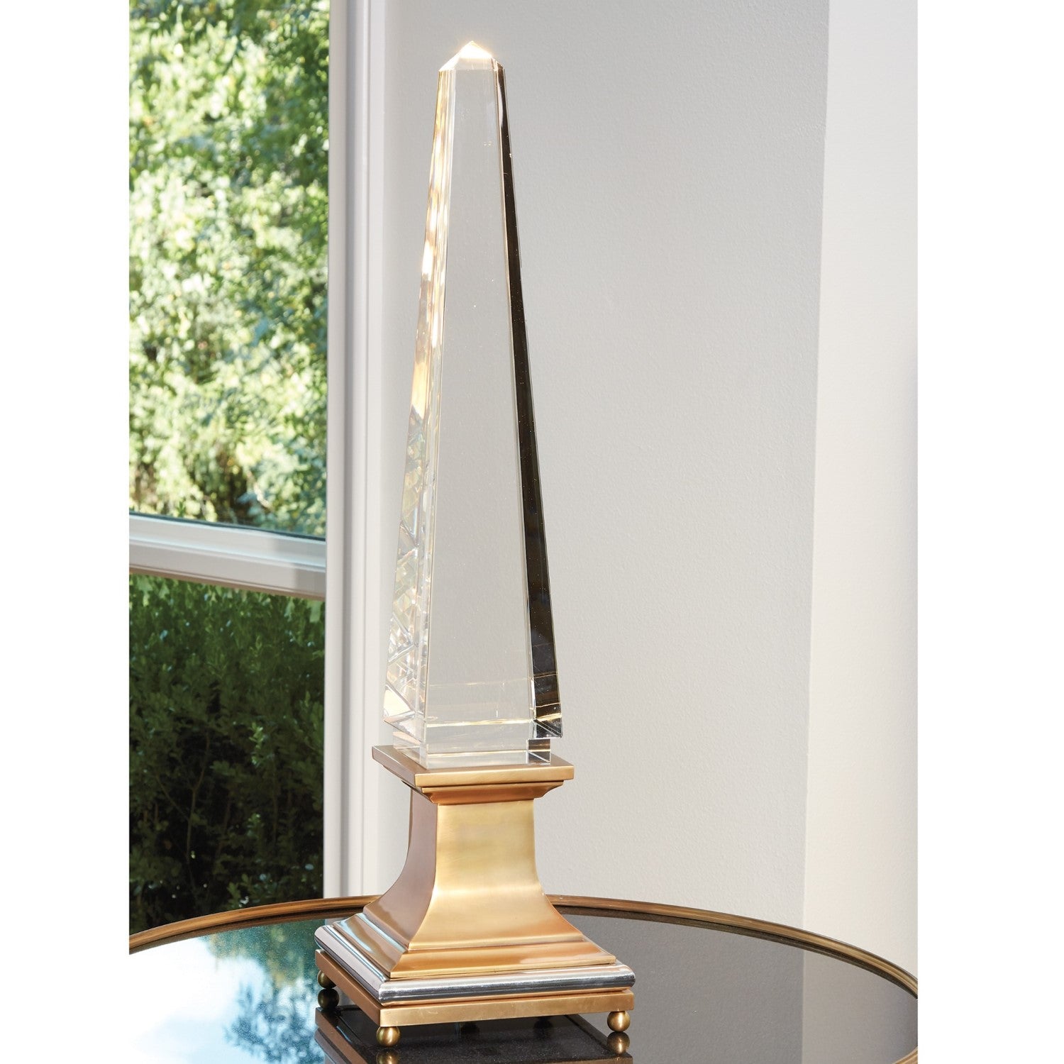 Illuminated Crystal Obelisk - Grats Decor Interior Design & Build Inc.