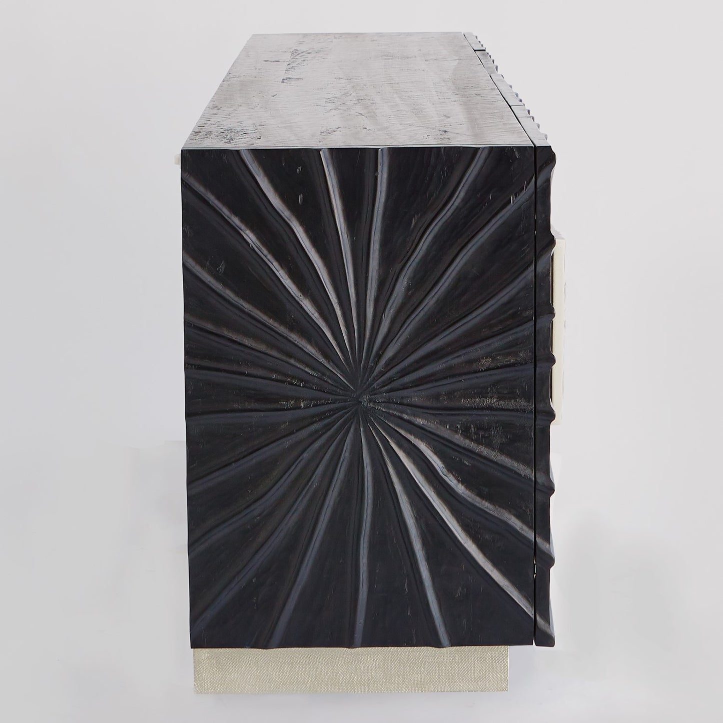 Pleated Media Cabinet - Grats Decor Interior Design & Build Inc.