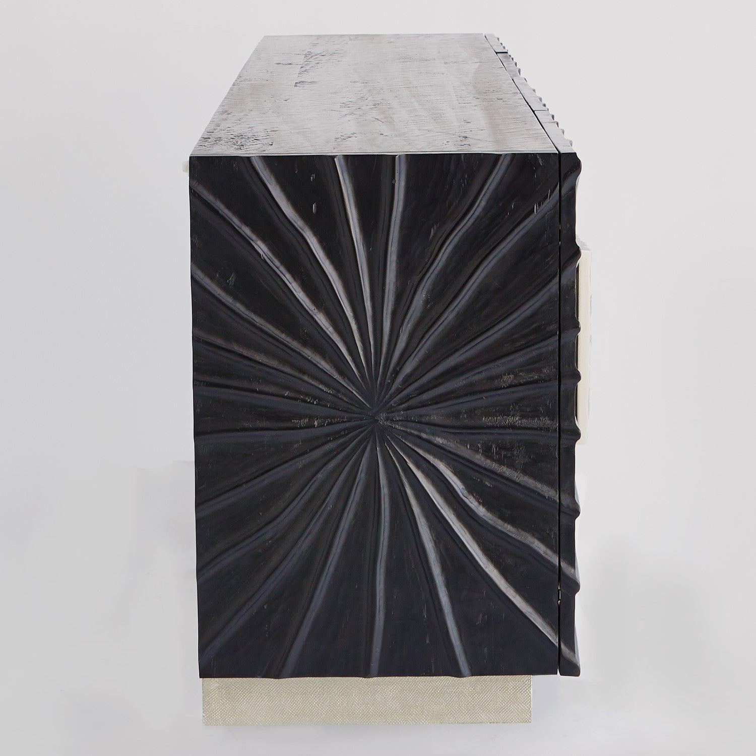Pleated Media Cabinet - Grats Decor Interior Design & Build Inc.