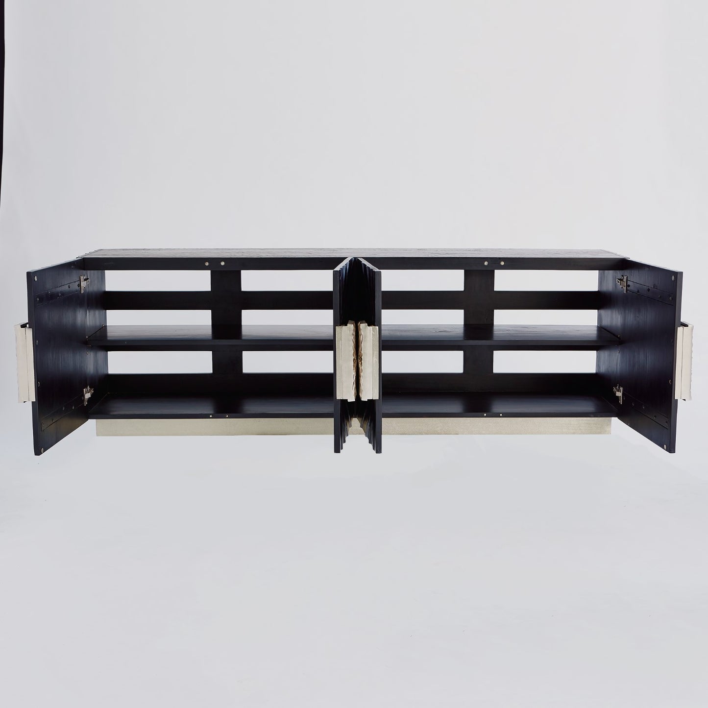 Pleated Media Cabinet - Grats Decor Interior Design & Build Inc.