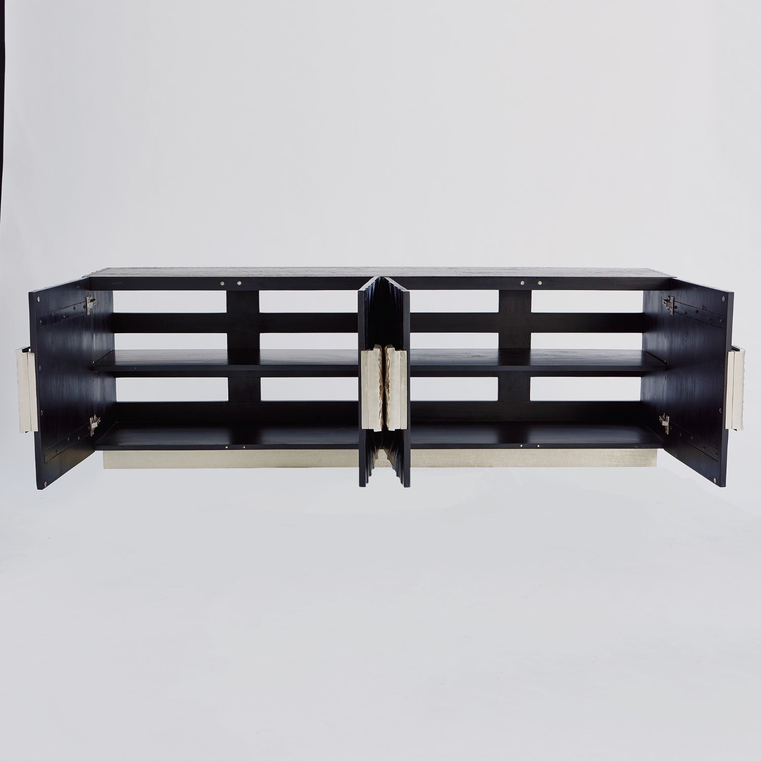 Pleated Media Cabinet - Grats Decor Interior Design & Build Inc.