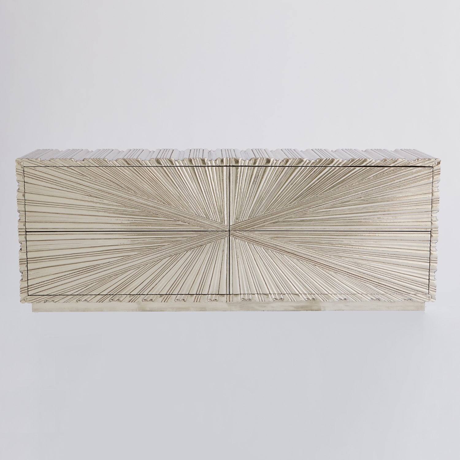 Linen Fold Cabinet - Silver - Grats Decor Interior Design & Build Inc.