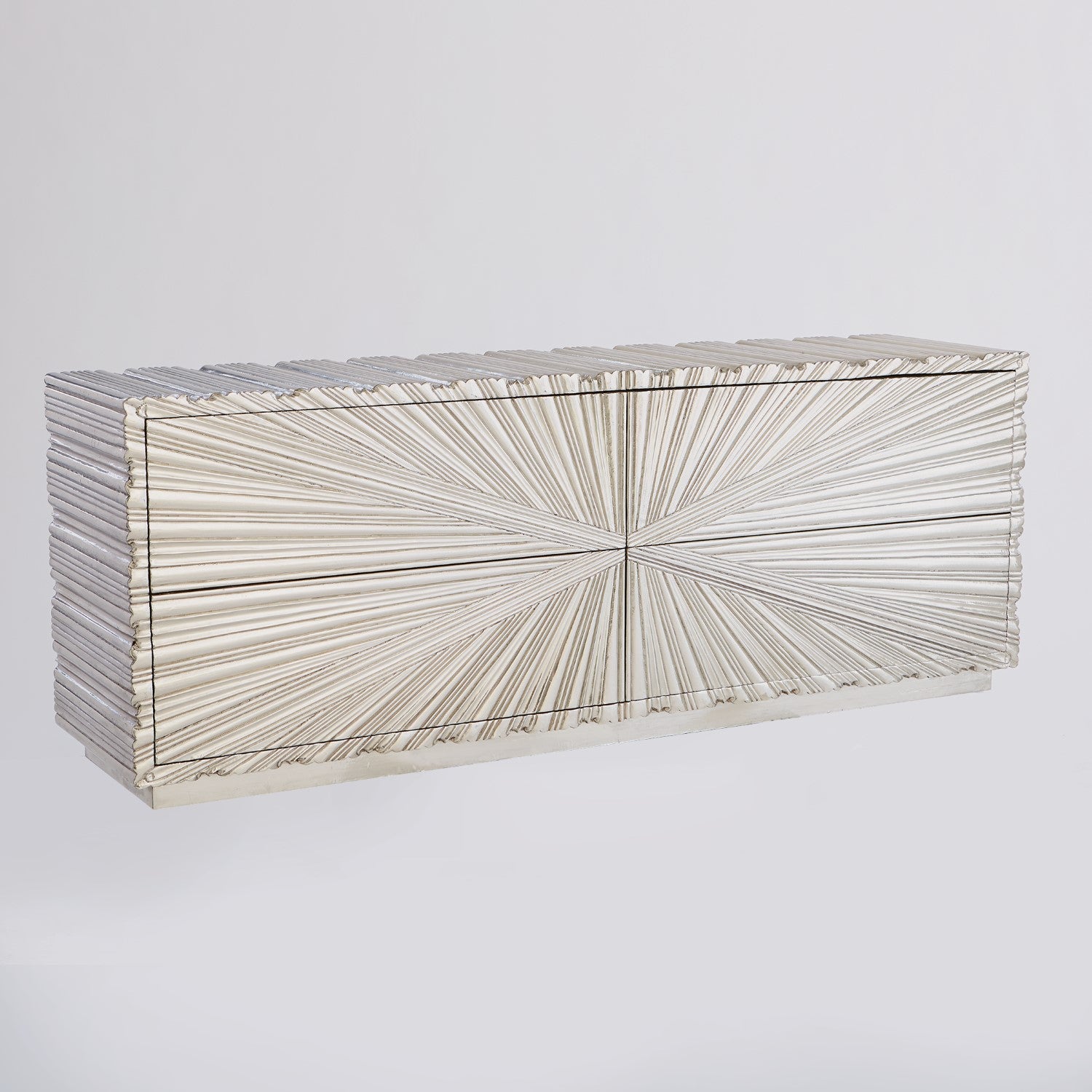 Linen Fold Cabinet - Silver - Grats Decor Interior Design & Build Inc.