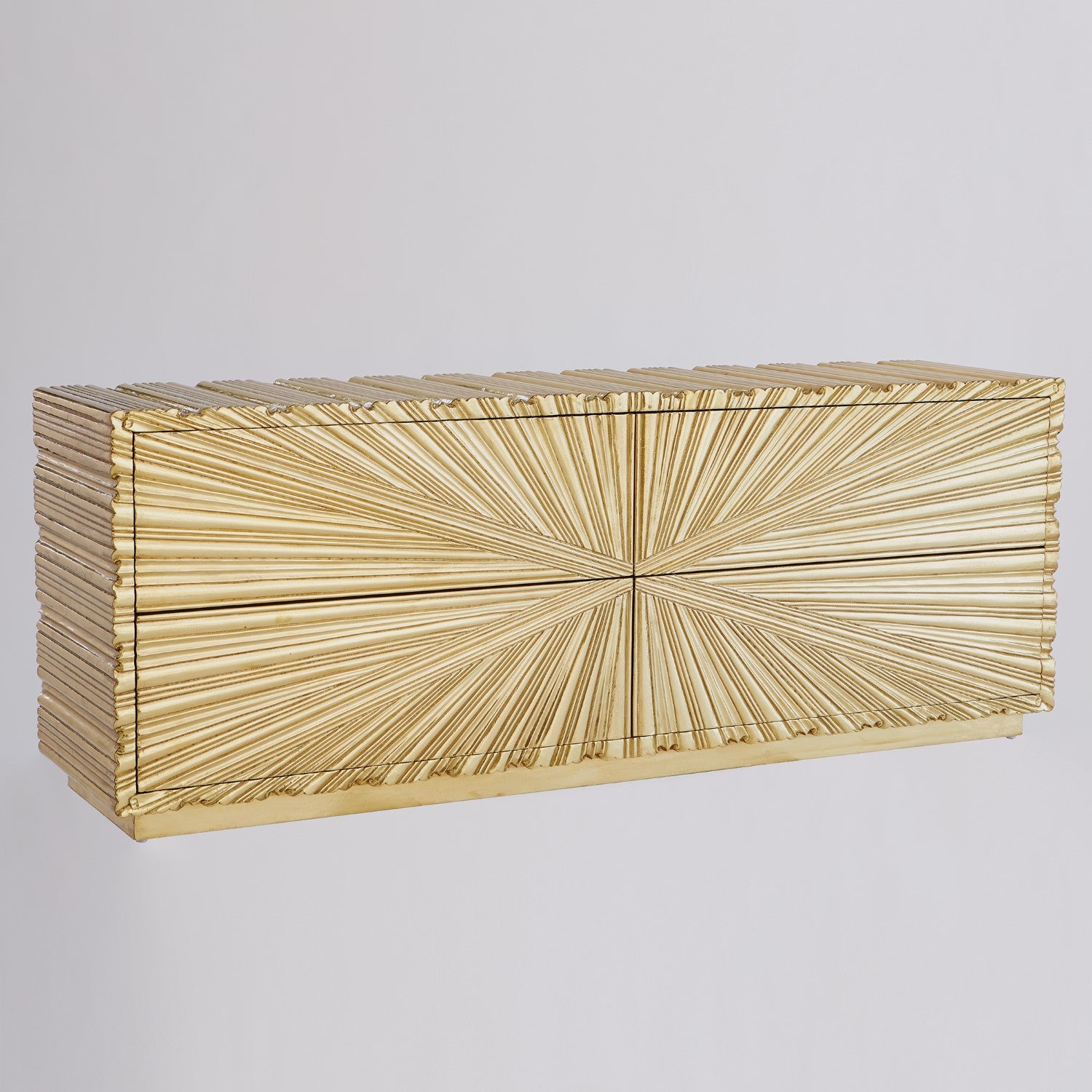 Linen Fold Cabinet - Brass - Grats Decor Interior Design & Build Inc.