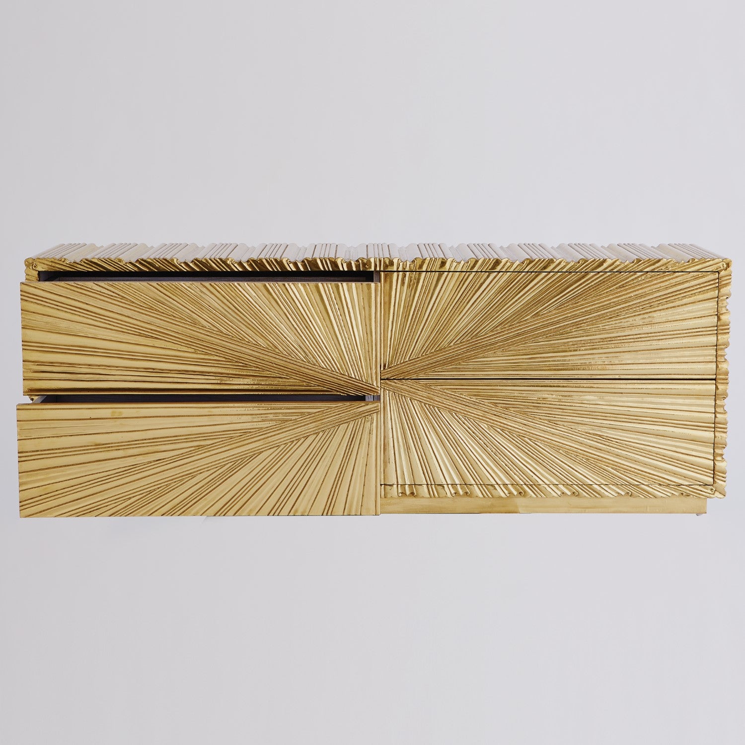 Linen Fold Cabinet - Brass - Grats Decor Interior Design & Build Inc.