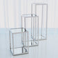 Escher Pedestal / Planter - Nickel - Grats Decor Interior Design & Build Inc.