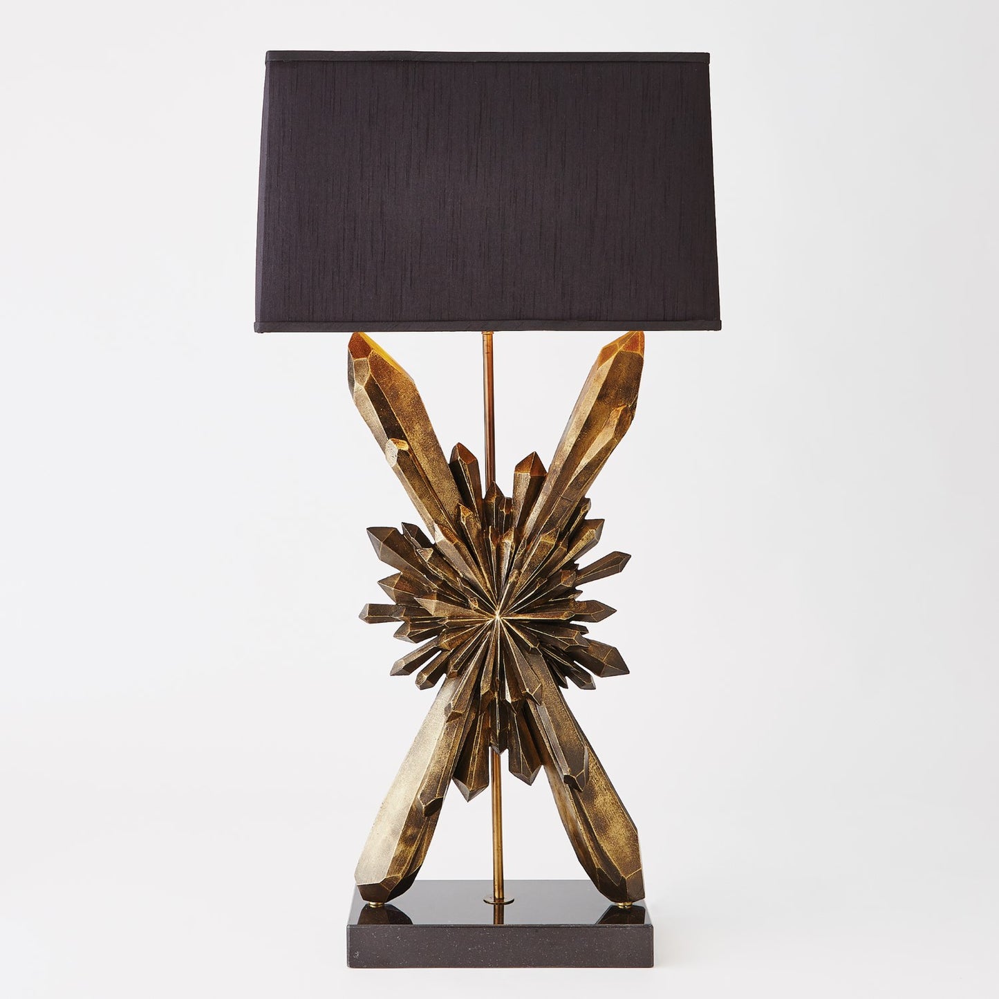 Starburst Lamp - Bronze w/Black Shade - Grats Decor Interior Design & Build Inc.