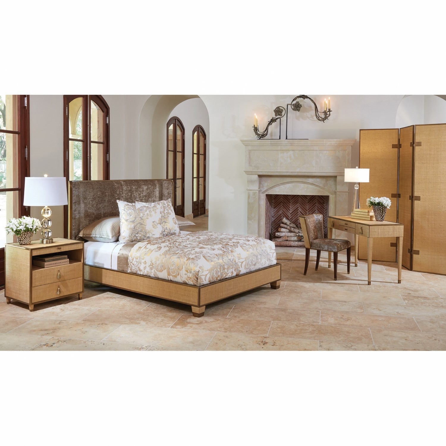 D'Oro Bed- Venetian Gold - Queen/ King - Grats Decor Interior Design & Build Inc.
