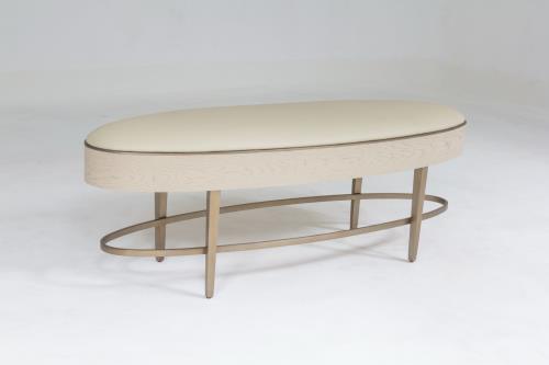 Ellipse Bench - Ivory - Grats Decor Interior Design & Build Inc.