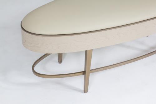 Ellipse Bench - Ivory - Grats Decor Interior Design & Build Inc.