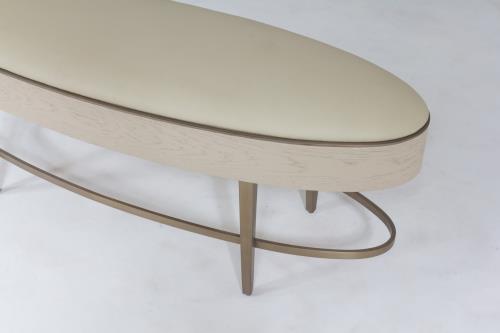 Ellipse Bench - Ivory - Grats Decor Interior Design & Build Inc.