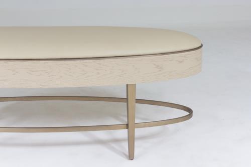 Ellipse Bench - Ivory - Grats Decor Interior Design & Build Inc.