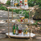 Arbor 43" x 20" Oval Bar Cart - Brass - Grats Decor Interior Design & Build Inc.