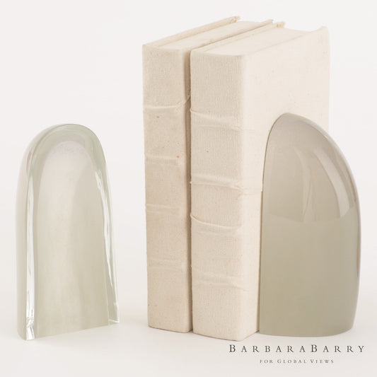 Barbara Barry Iceberg Bookends - Smoke - Grats Decor Interior Design & Build Inc.