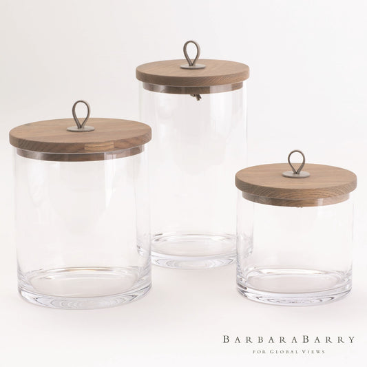 Barbara Barry S/3 Rustic Canisters - Grats Decor Interior Design & Build Inc.