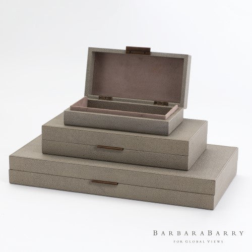 Barbara Barry Alpen Box - Bark - 3 sizes - Grats Decor Interior Design & Build Inc.