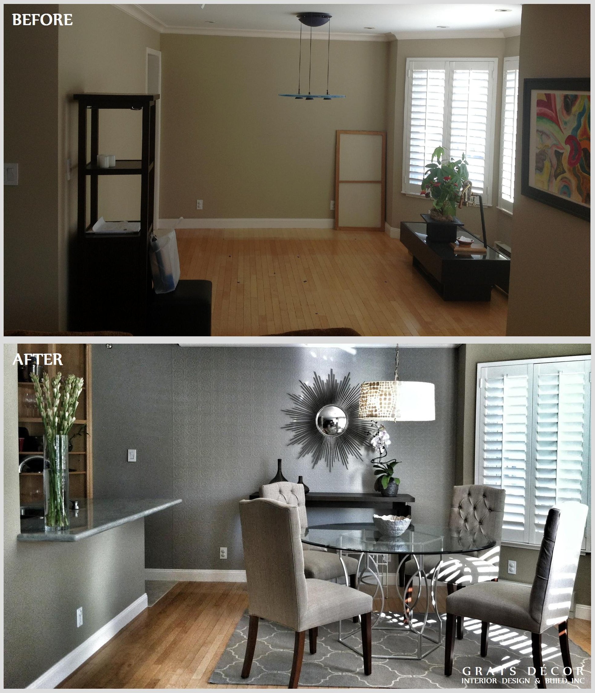 Marina Dining Room Remodel - Grats Decor Interior Design & Build Inc.