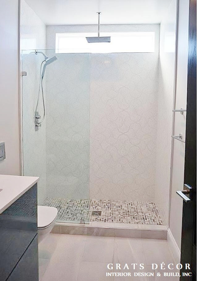 Sunset Bathroom Remodel - Grats Decor Interior Design & Build Inc.