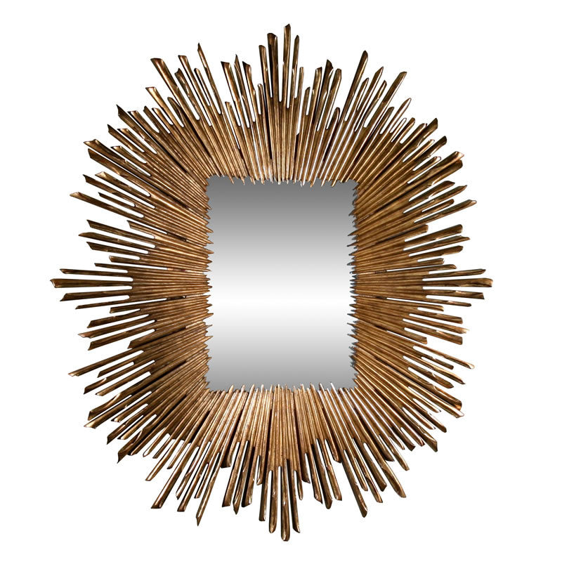 Soleil 45" Mirror-Gold Leaf - Grats Decor Interior Design & Build Inc.