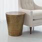 Izmir Hammered 16"Dia Side Table-Antique Brass - Grats Decor Interior Design & Build Inc.