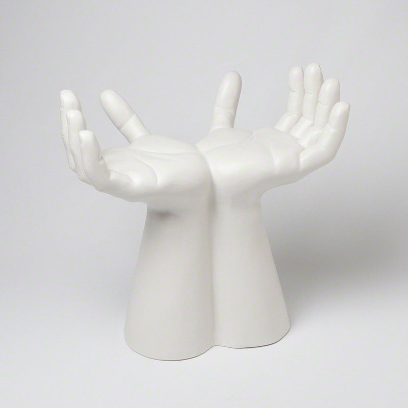 Hands Stool - Matte White - Grats Decor Interior Design & Build Inc.