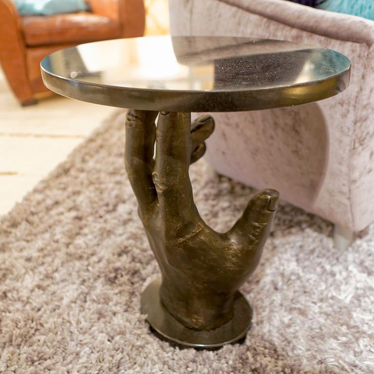 Hand 20" Side Table - Grats Decor Interior Design & Build Inc.
