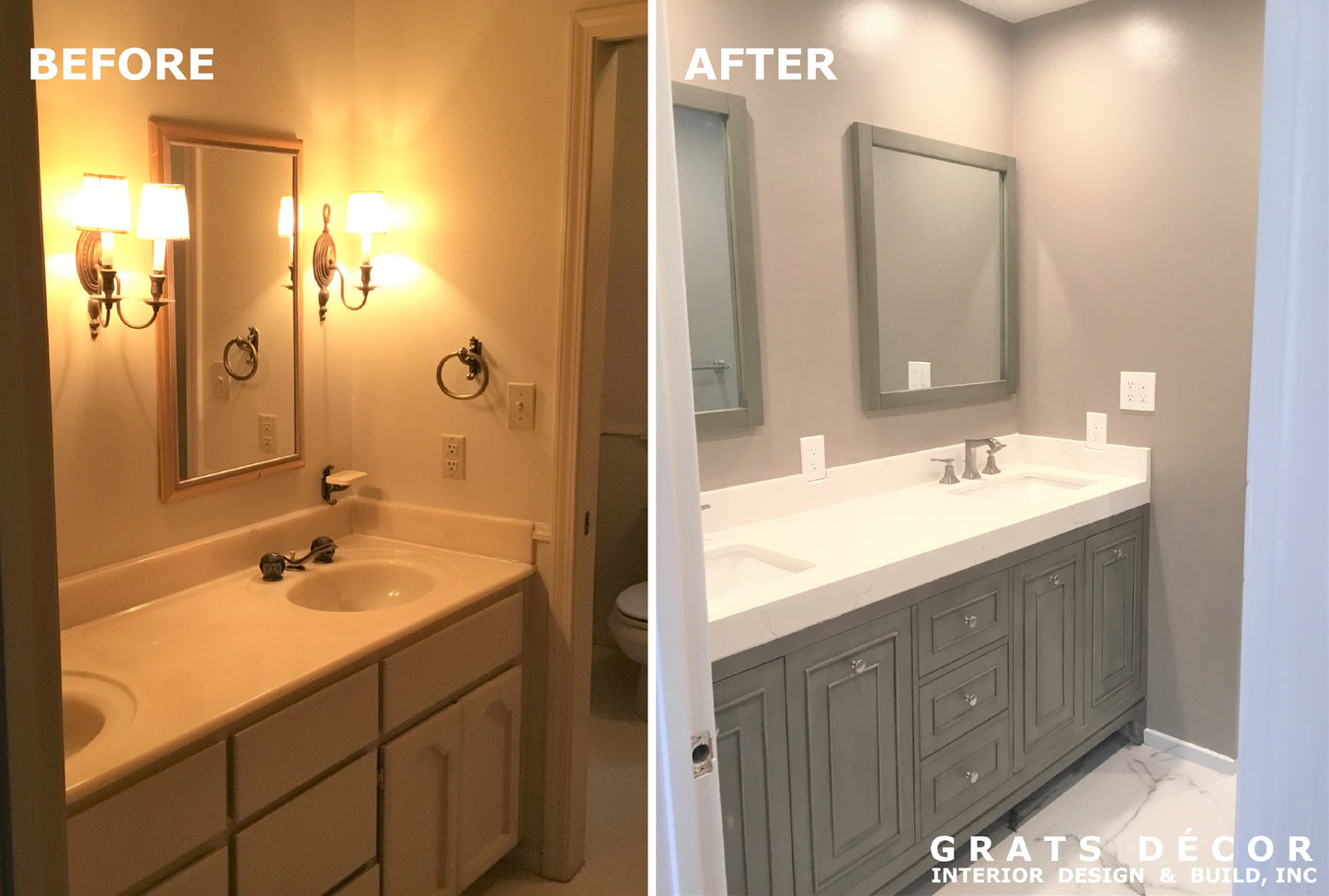 Walnut Creek Bathroom Remodel - Grats Decor Interior Design & Build Inc.