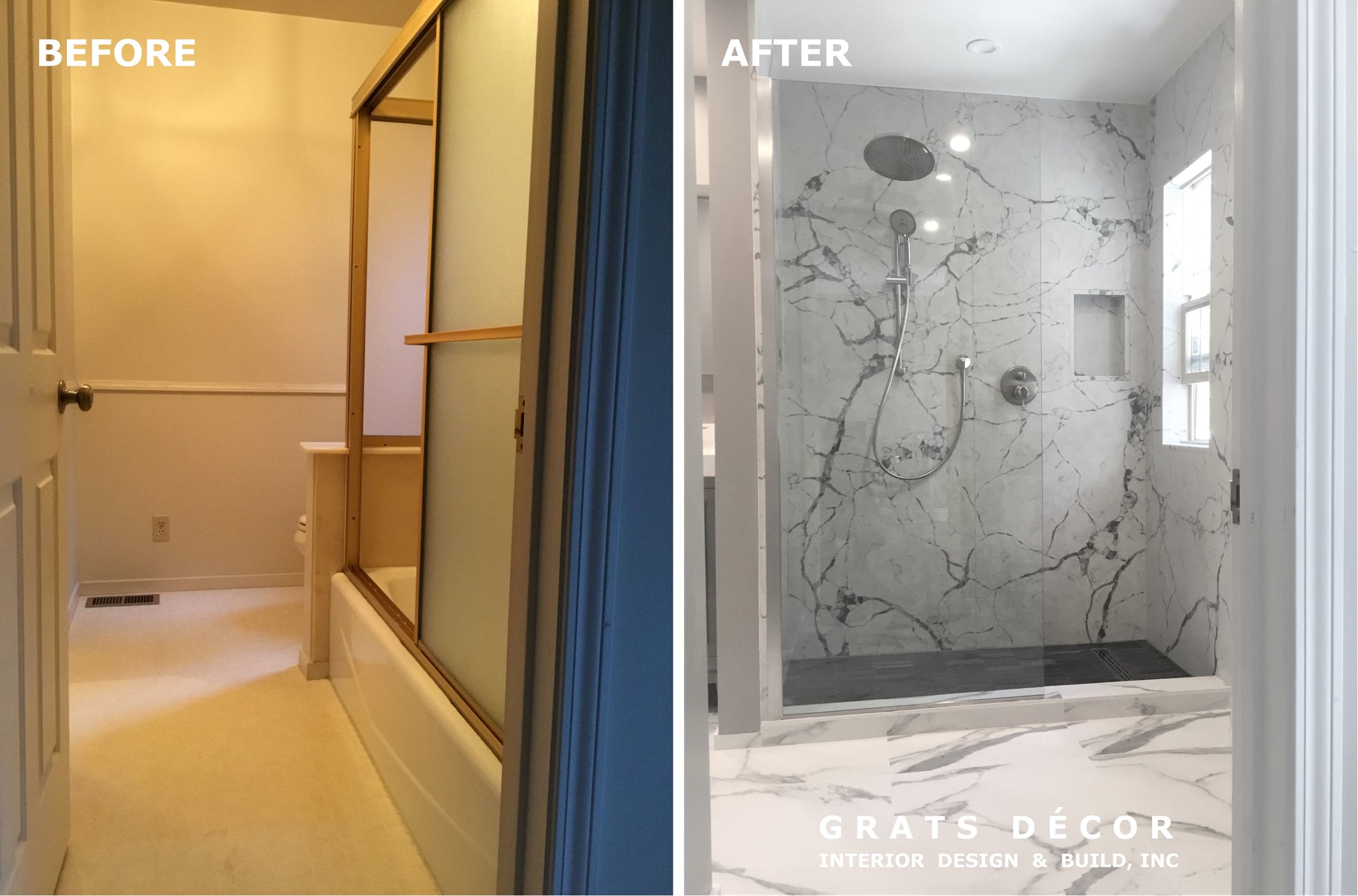 Walnut Creek Bathroom Remodel - Grats Decor Interior Design & Build Inc.