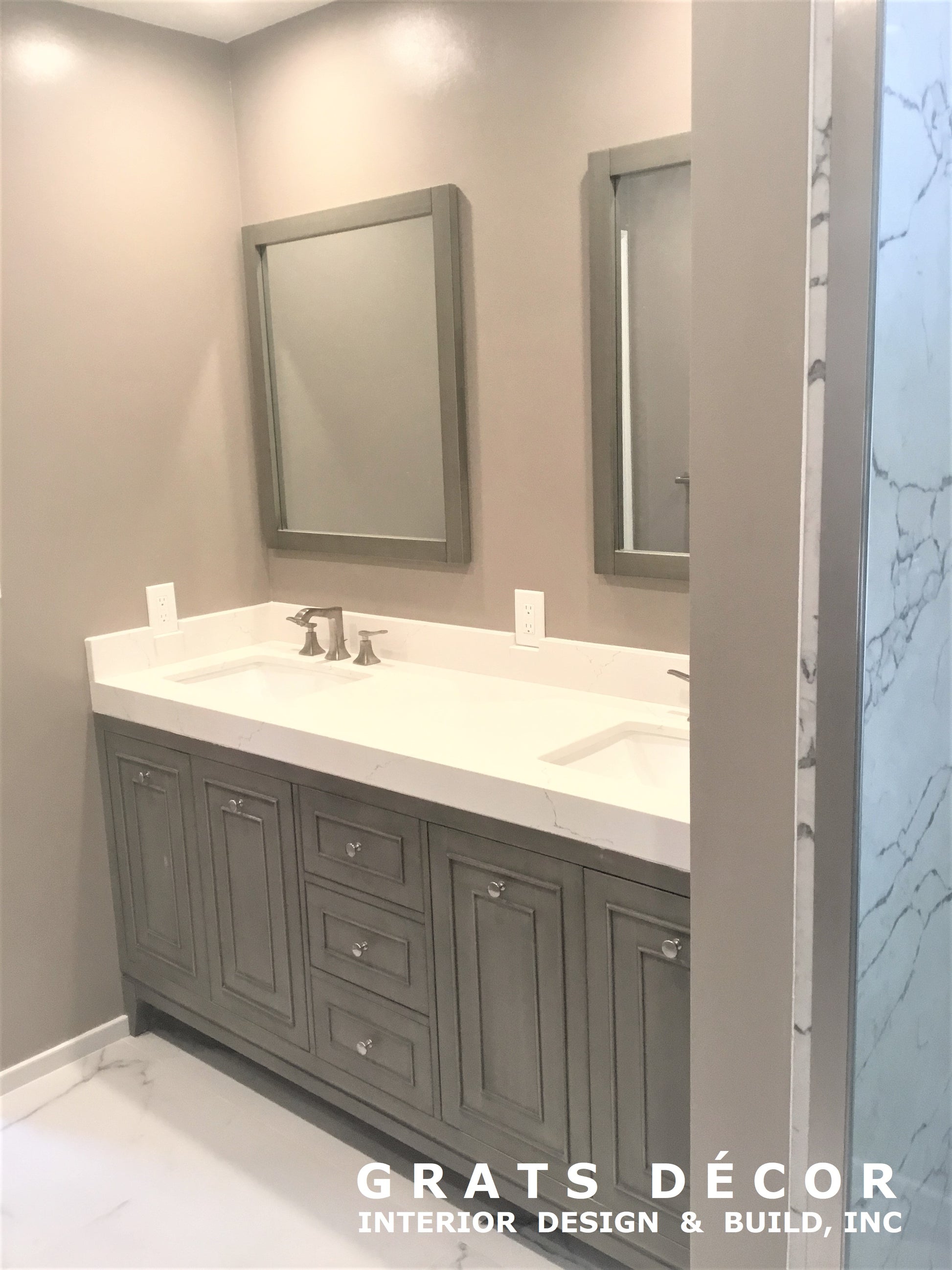 Walnut Creek Bathroom Remodel - Grats Decor Interior Design & Build Inc.