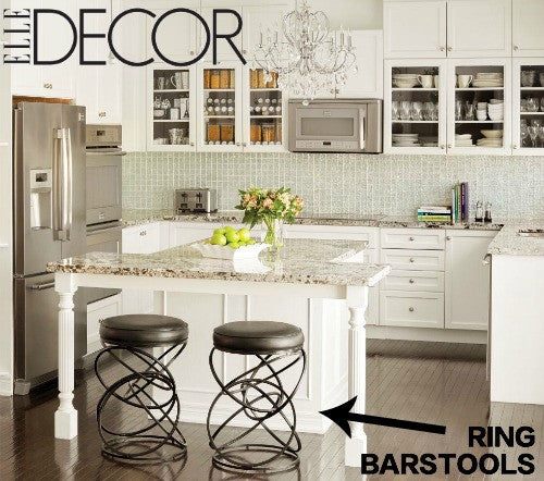 Ring Stool - Black Leather - 3 sizes - Grats Decor Interior Design & Build Inc.