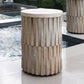 Teeter Totter 19""Dia Stone Side Table - Grats Decor Interior Design & Build Inc.