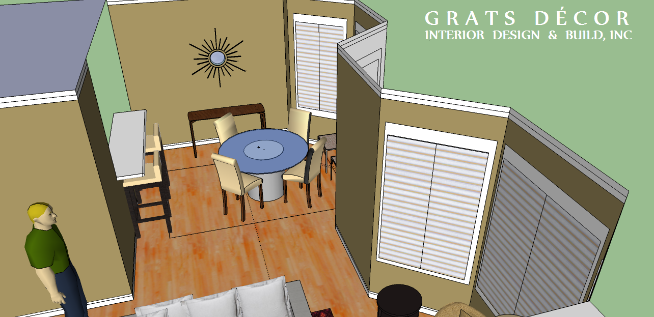 Marina Dining Room Remodel - Grats Decor Interior Design & Build Inc.