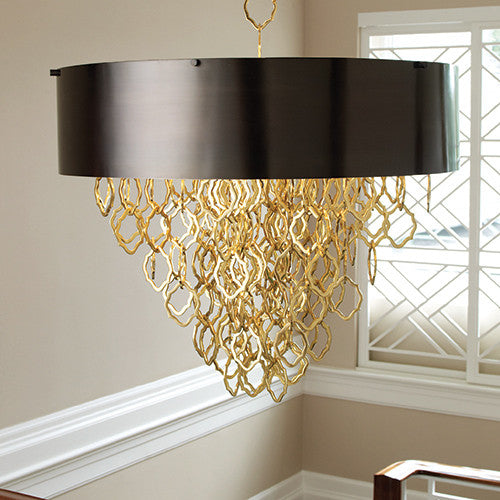 Rain Chandelier - Brass/Bronze - Grats Decor Interior Design & Build Inc.