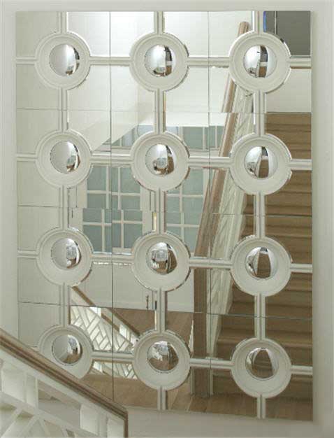 Bull's Eye Cross Mirror - White - Grats Decor Interior Design & Build Inc.