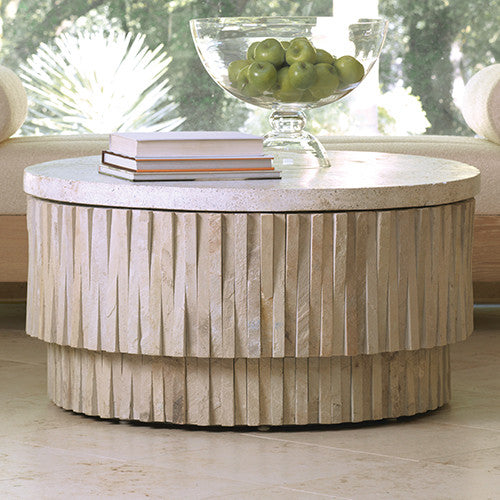 Teeter Totter 41"Dia Stone Table - Round - Grats Decor Interior Design & Build Inc.