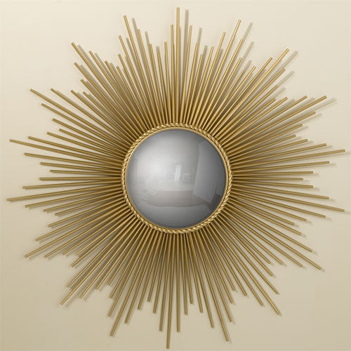 Sunburst 40"Dia Mirror - Gold - Grats Decor Interior Design & Build Inc.