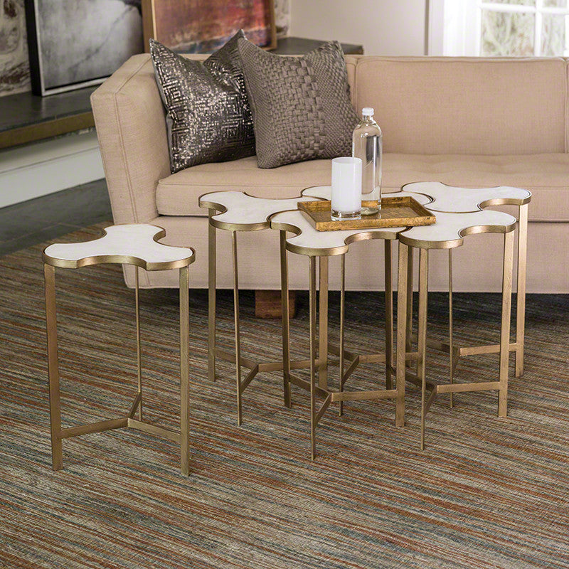Link Bunching Table (Set of 6) - Antique Gold - Grats Decor Interior Design & Build Inc.
