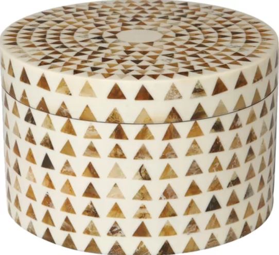 Dwell Studio Triangle Stripe Box - Grats Decor Interior Design & Build Inc.