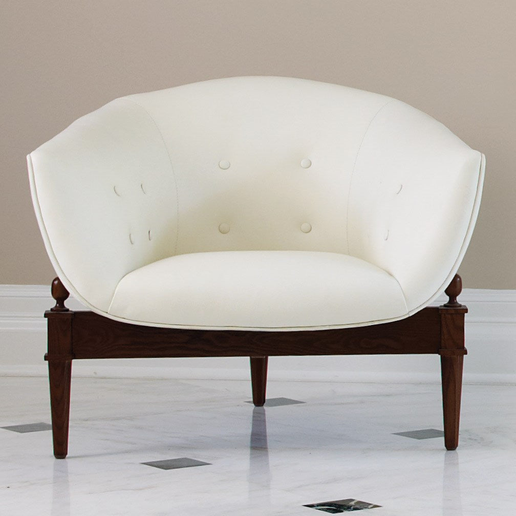 Mimi Leather Chair - White - Grats Decor Interior Design & Build Inc.
