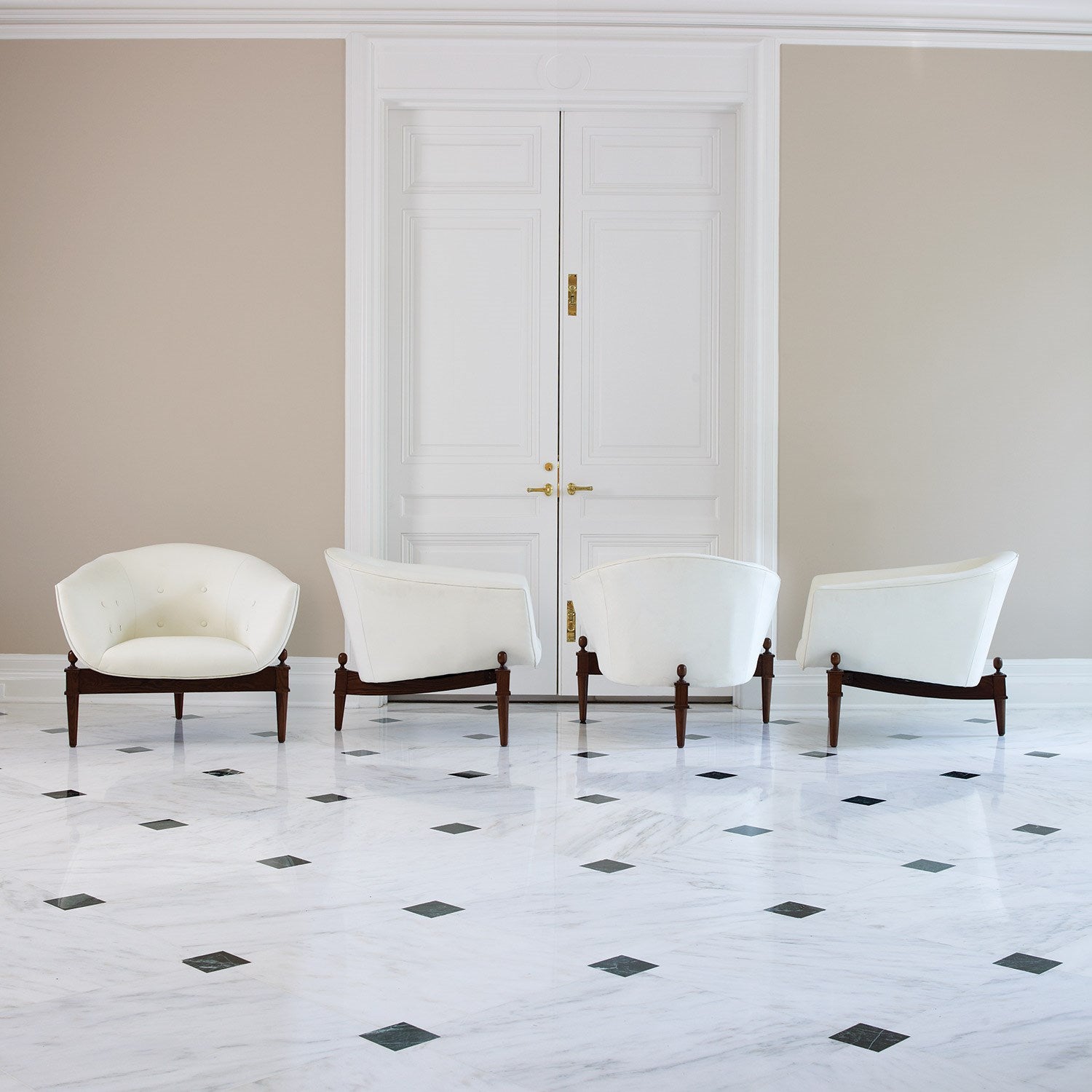 Mimi Leather Chair - White - Grats Decor Interior Design & Build Inc.