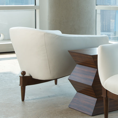 Mimi Leather Chair - White - Grats Decor Interior Design & Build Inc.