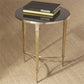 French Square Leg 22"Dia Table - Brass - Grats Decor Interior Design & Build Inc.