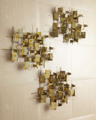 Folded Brass Wall Decor - Grats Decor Interior Design & Build Inc.
