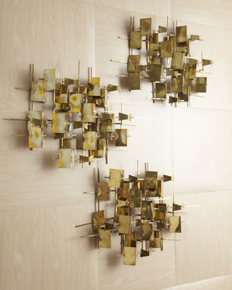 Folded Brass Wall Decor - Grats Decor Interior Design & Build Inc.