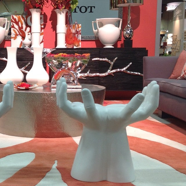 Hands Stool - Matte White - Grats Decor Interior Design & Build Inc.