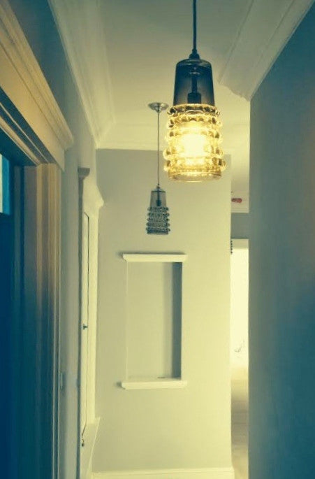 Long Ribbon Pendant - Clear - Grats Decor Interior Design & Build Inc.